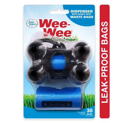 Four Paws, Four Paws Wee-Wee Outdoor Dog Waste Bag Dispenser with Heavy Duty Waste Bags