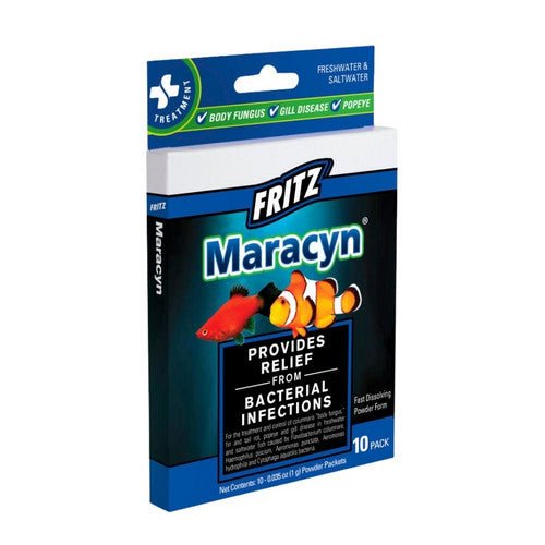 Fritz Aquatics, Maracyn Freshwater And Saltwater Treatment, 10 Count