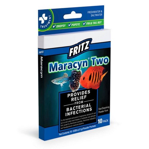 Fritz Aquatics, Maracyn Two Freshwater And Saltwater Treatment, 10 Count