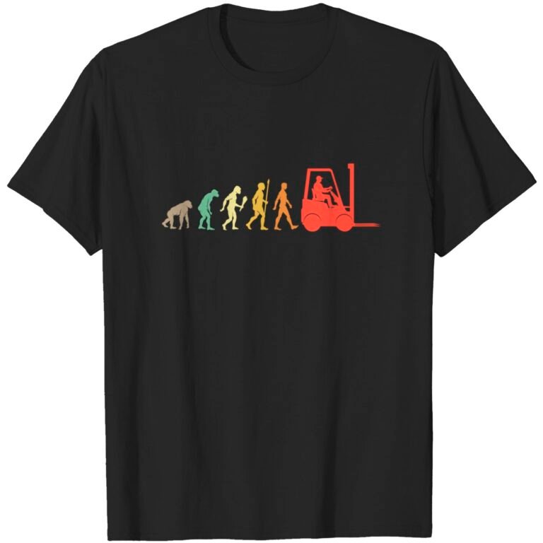 Funny Forklift Operator Evolution Gift Vintage Forklift T-shirt