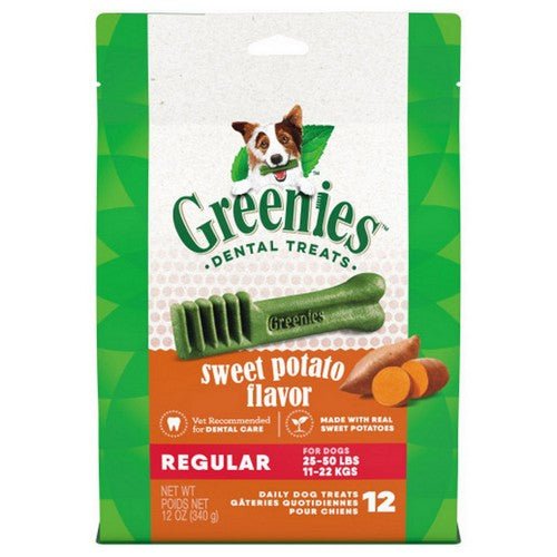 Greenies, Dog Dental Treats Teenie Sweet Potato, 12 Oz / 12 Count (Regular/ Sweet Potato)