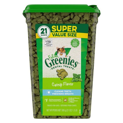 Greenies, Greenies Feline Natural Dental Treats Catnip Flavor, 21 oz