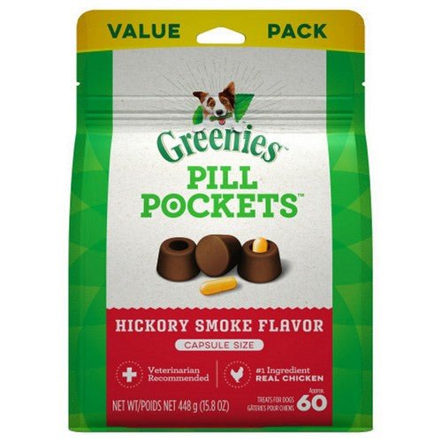Greenies, Greenies Pill Pockets Dog Treats Hickory Smoke Flavor, 15.8 oz