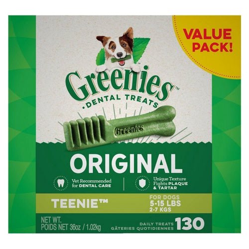 Greenies, Original Teenie Dental Dog Treats, 36 Oz / (130 Count)