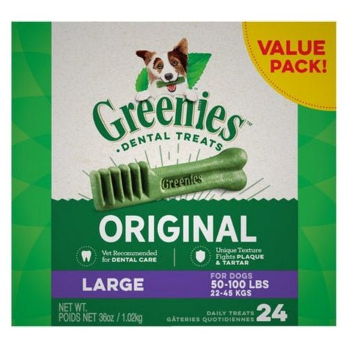 Greenies, Original Teenie Dental Dog Treats, Large – 24 Treats