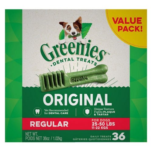 Greenies, Original Teenie Dental Dog Treats, Regular – 36 Treats