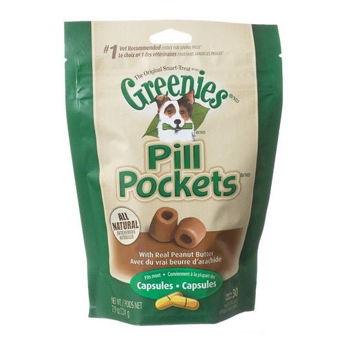 Greenies, Pill Pocket Peanut Butter Flavor Dog Treats, Large