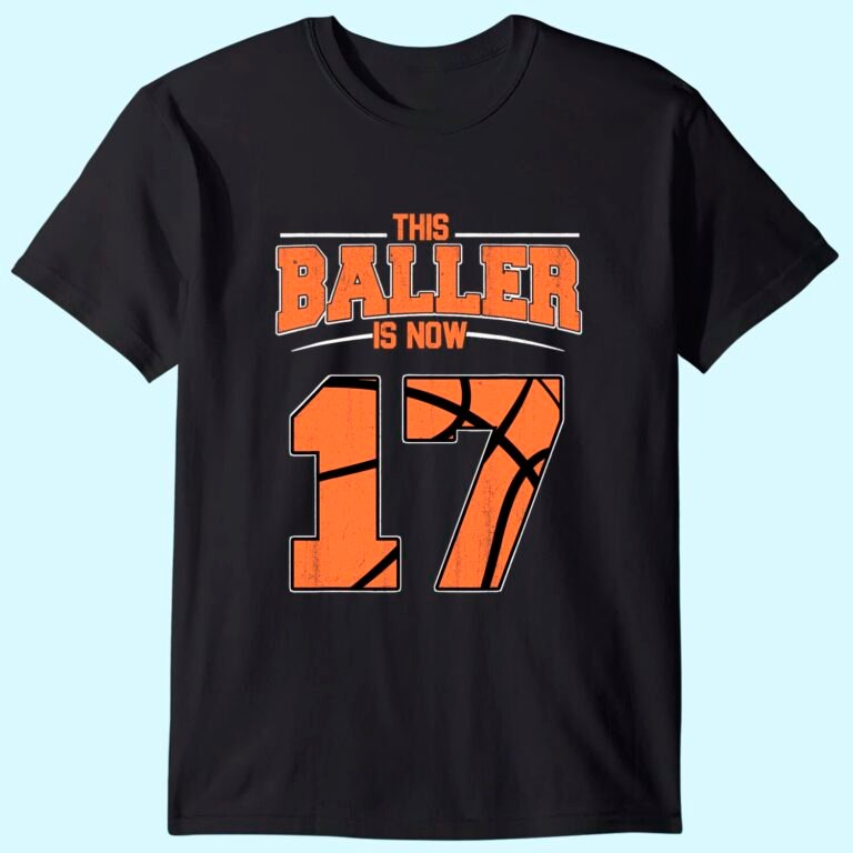 Happy Birthday 17 Year Old Basketball Boys Seventeenth 2004 T-shirt