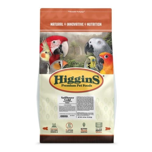 Higgins, Higgins Safflower Gold Natural Parrot, 25 Lbs