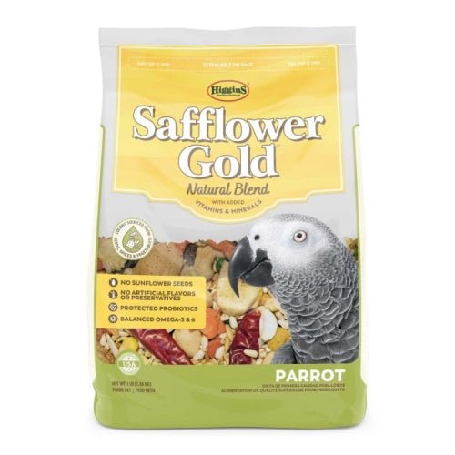 Higgins, Higgins Safflower Gold Natural Parrot, 3 Lbs