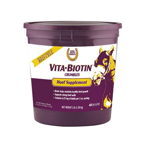 Horse Health Products, Vita Biotin Crumbles Hoof Supplement, 3 Lbs