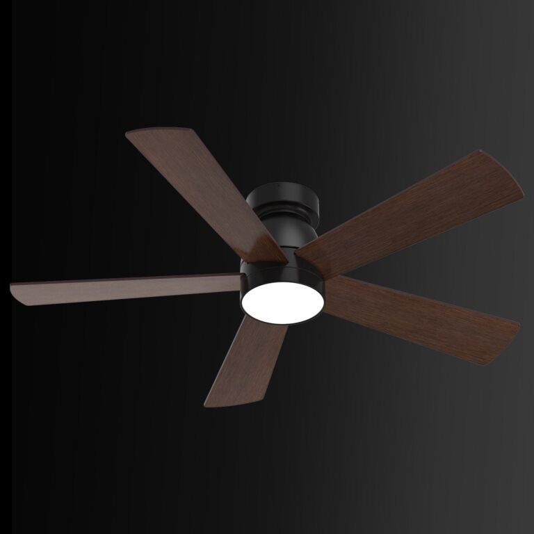 Hykoont 32’‘/42’‘/48”52’‘ Dark Walnut Ceiling Fans with Lights