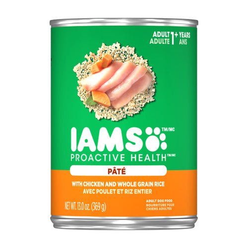 Iams, IAMS Proactive Health Paté Adult Wet Dog Food, Pate w/Chicken & Rice, 12Each/13.2