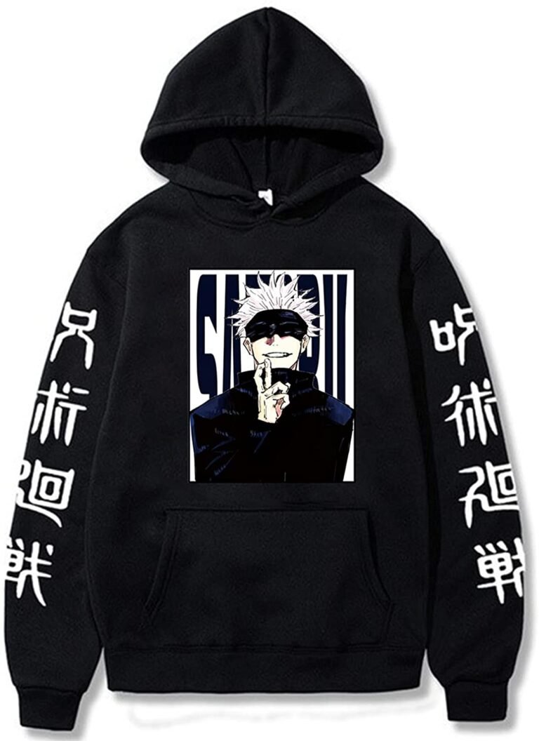 Japanese Anime Jujutsu Satoru Hoodie Pullover Tops Sweatshirt