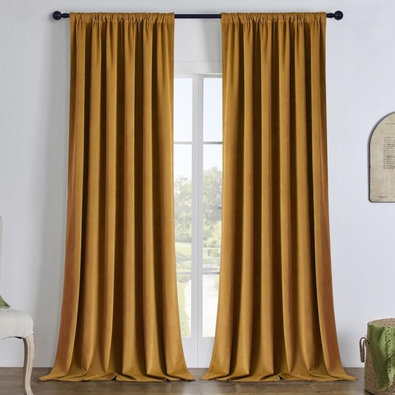 Golden Brown Joydeco Custom Velvet Curtain