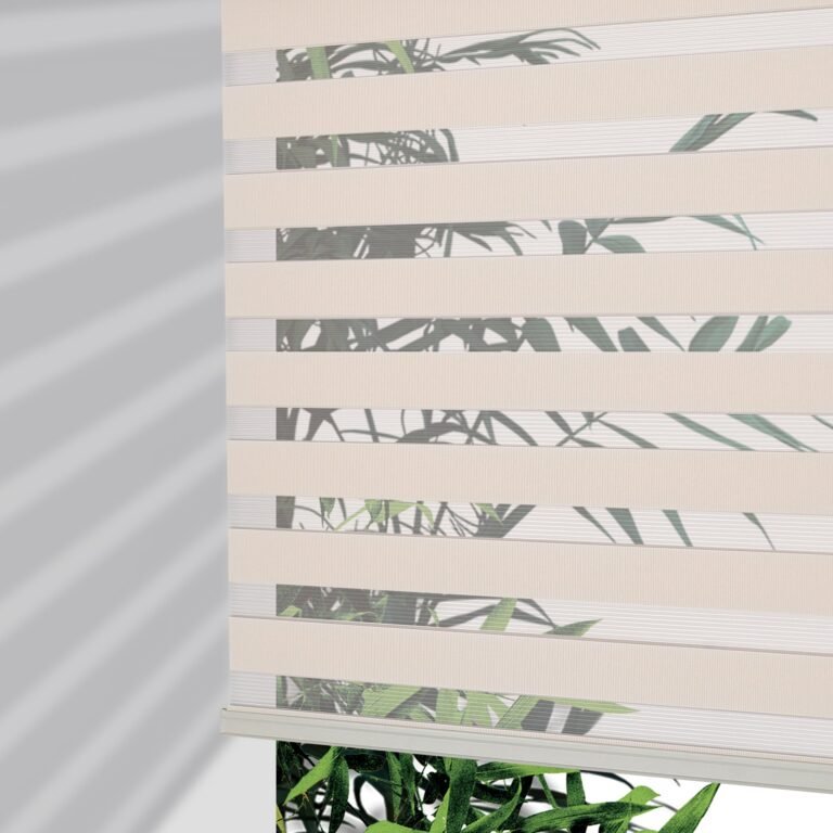 Joydeco Cordless Zebra Blinds (Pro), Dual Layer Light Control Zebra Blinds for Windows