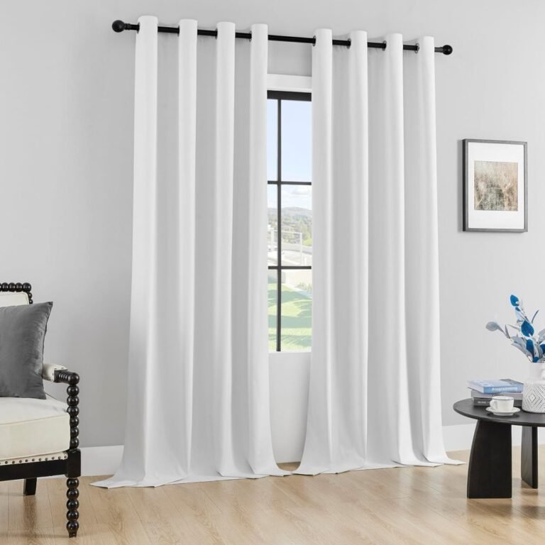 Joydeco 100% Blackout CurtainsThermal Insulated Solid Room Darkening Curtains with — Grommets Multiple Sizes