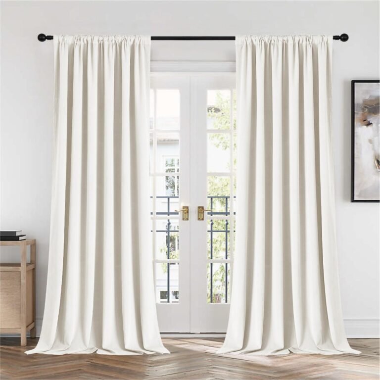 Joydeco 100% Blackout Velvet Curtains – 2 Panels , Thermal Insulated, Privacy