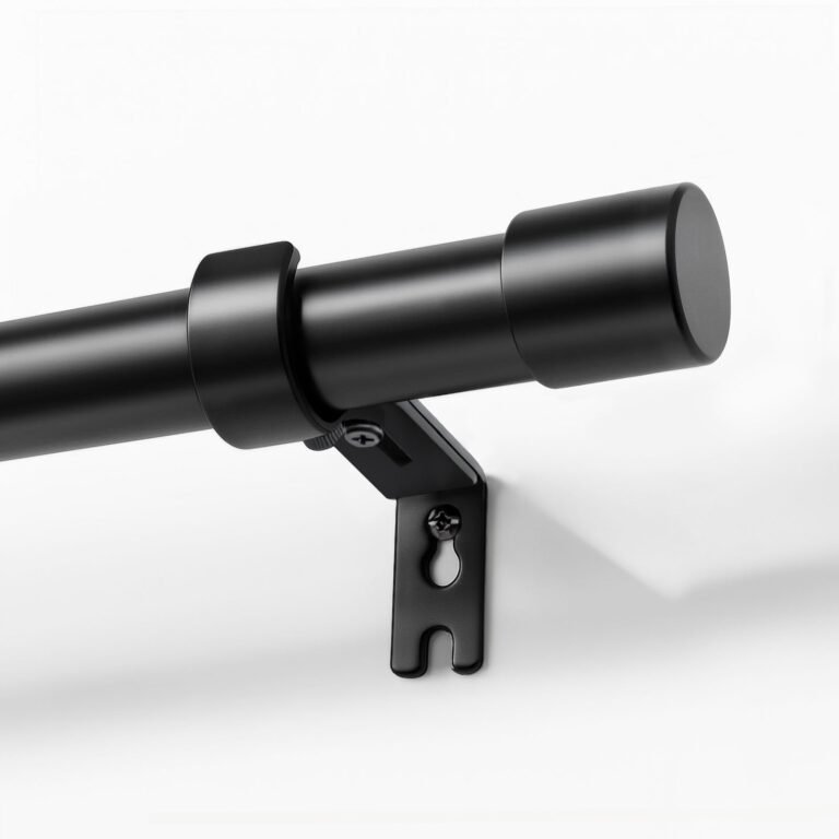 Joydeco Adjustable Curtain Rod 32 to 144 Inches – 1 Inch Diameter Heavy Duty Window Rod