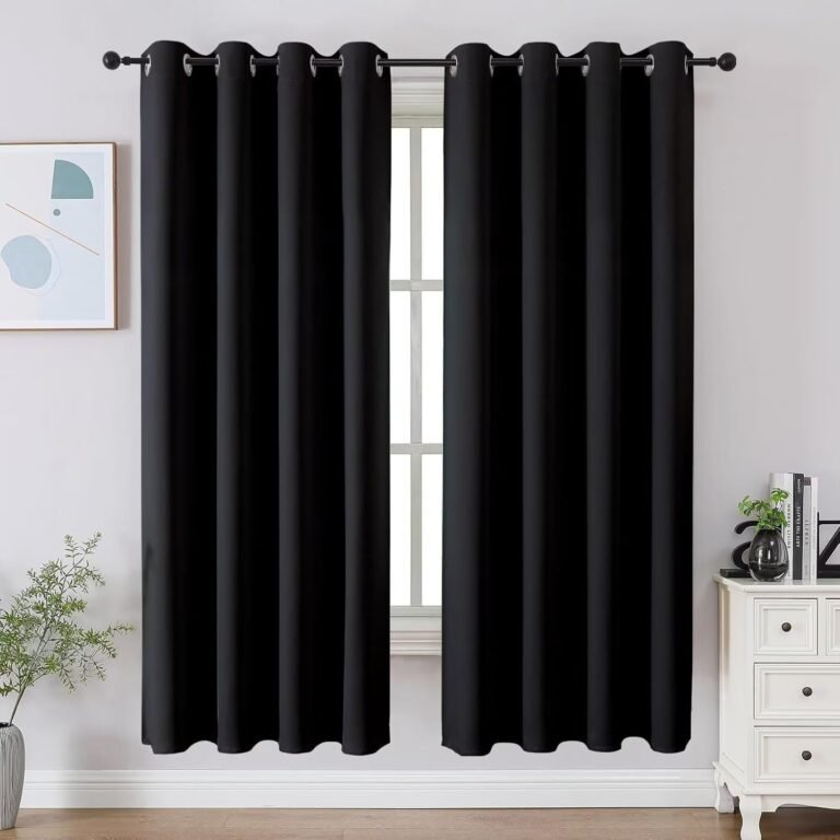 Joydeco Blackout Curtains 72 Inch Length 2 Panels Set, Thermal Insulated Long Curtains&