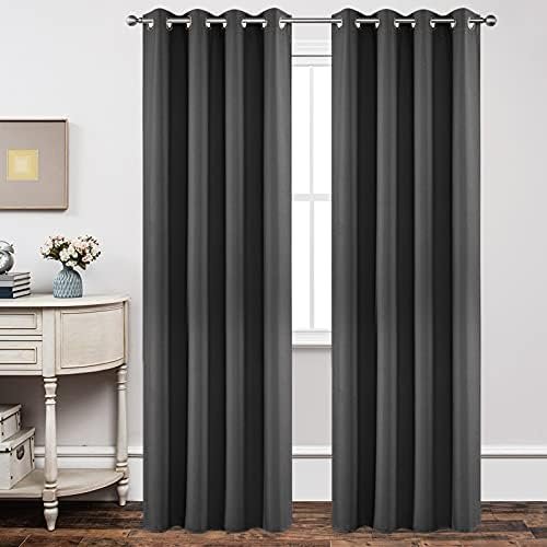 Joydeco Blackout Curtains 95 Inch for Bedroom, Thermal Insulated 52 x 95 Long Curtains &