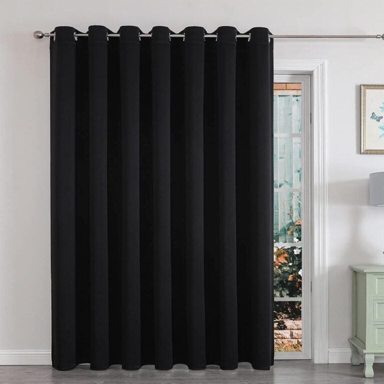 Joydeco Blackout Patio Sliding Door Curtains 84 Inches Long, Grommet Privacy Room Divider