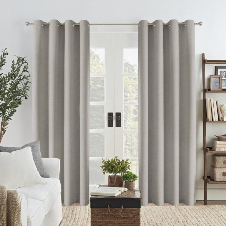 Joydeco Custom Faux Linen Blackout Curtain