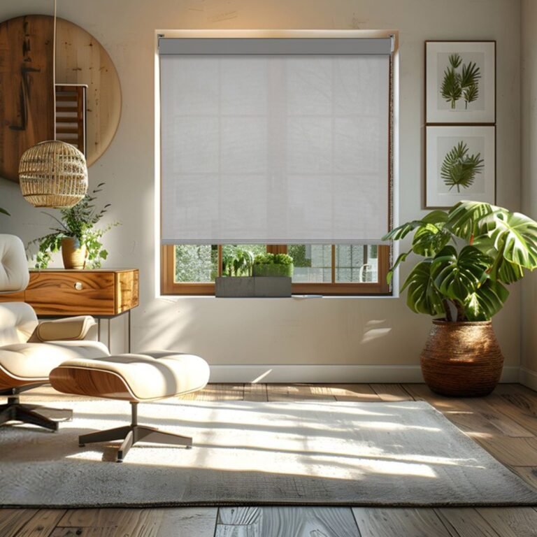 Joydeco Custom Plug-in Motorized Sheer Weave Solar Shades
