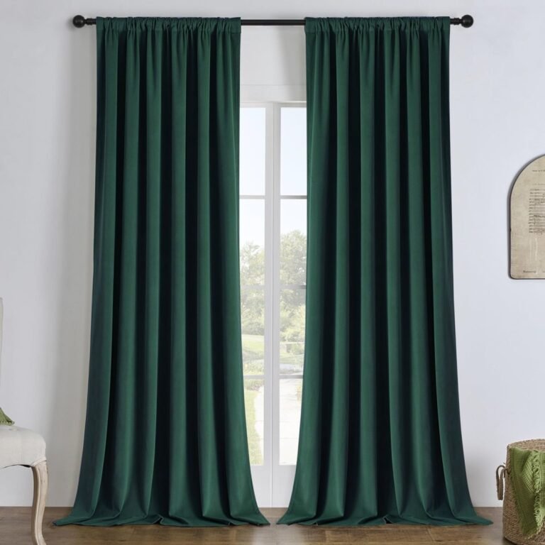 Joydeco Custom Velvet Blackout Back Tab Rod Pocket Curtain