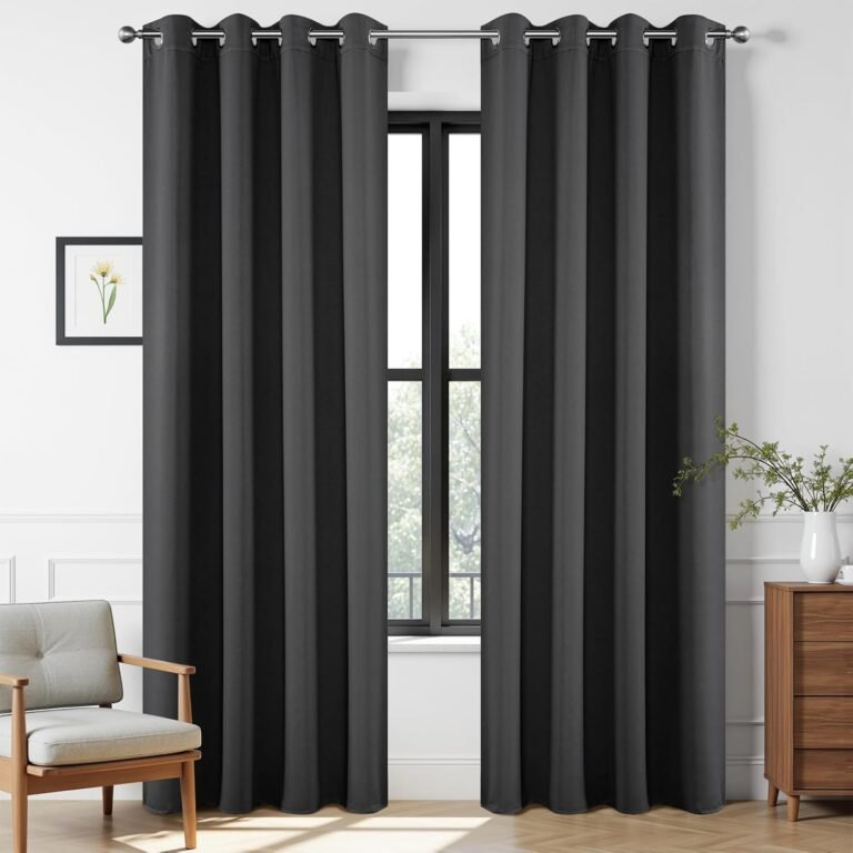 Joydeco Extra Long Curtains, Blackout Curtains 108 Inches Long 2 Panels Set, 108 Inch