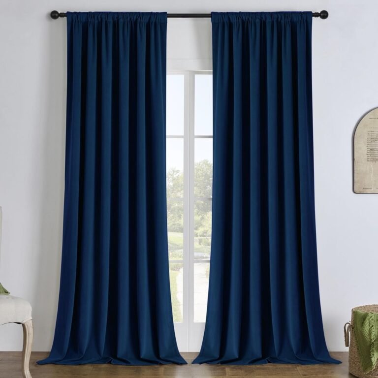 Navy Blue Joydeco Custom Velvet Curtain