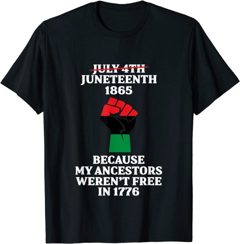 Juneteenth Ancestors Black African American Flag Pride T-shirt