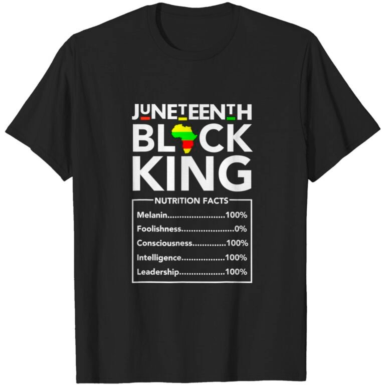 Juneteenth Black King Melanin Dad Fathers Day Men Father Fun T-shirt