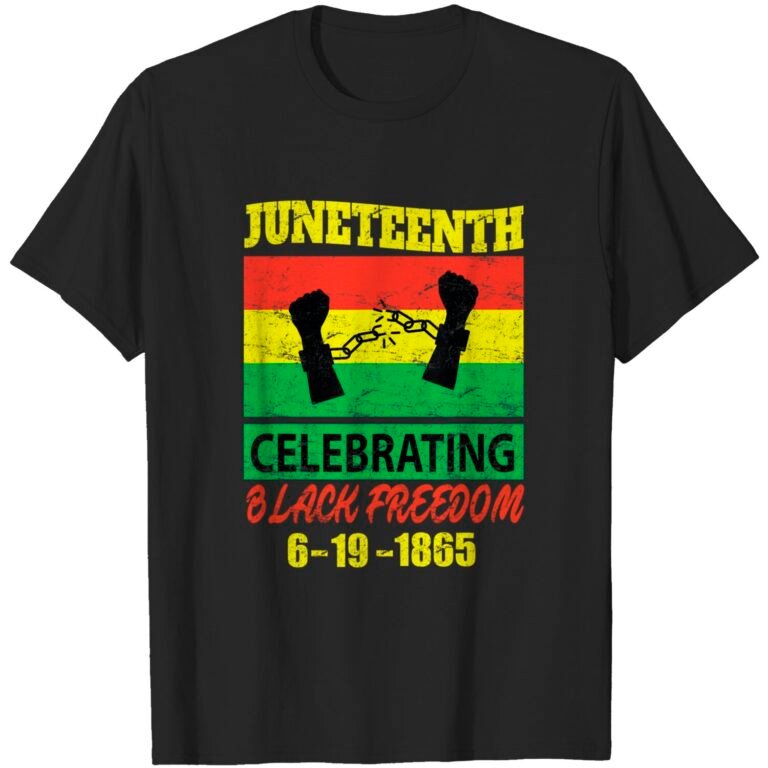 Juneteenth Celebrating Black Freedom 1865 Flag T-shirt
