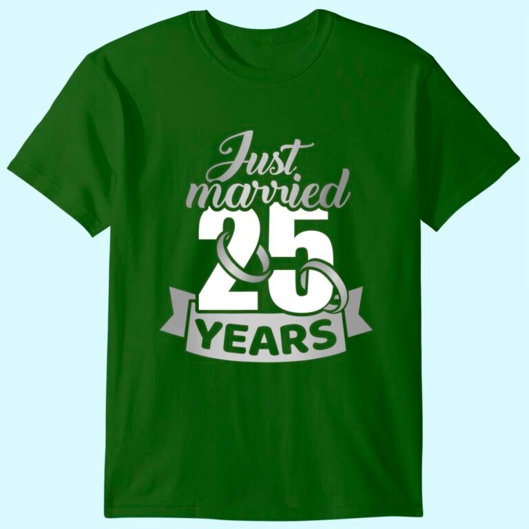 Just Married 25 Years 25th Wedding Anniversary T-shirt
