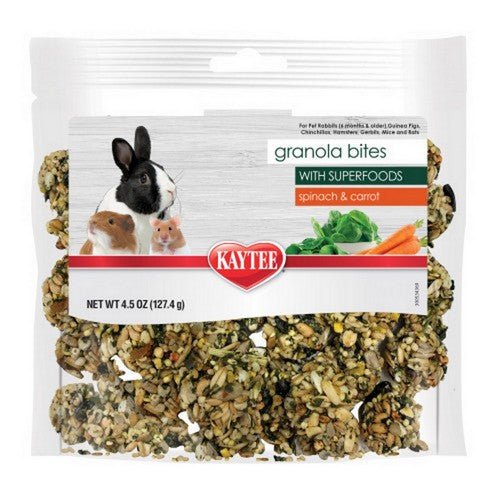 Kaytee, Granola Bites with Superfoods Spinach and Carrot, 1 Count / 4.5 Oz