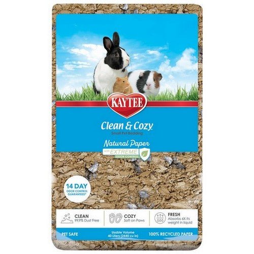 Kaytee, Kaytee Clean & Cozy Natural Paper with Extreme Odor Control Bedding, 40 Liters