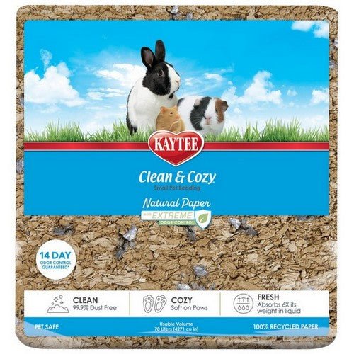 Kaytee, Kaytee Clean & Cozy Natural Paper with Extreme Odor Control Bedding, 70 Liters