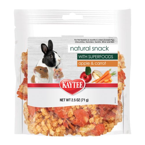 Kaytee, Kaytee Natural Snack with Superfoods Carrot & Apple, Carrot and Apple Blend, 1
