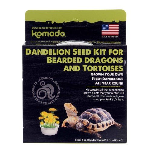 Komodo, Grow Your Own Dandelion Seed Kit For Bearded Dragon And Tortoise, 1 Each/6.5 in