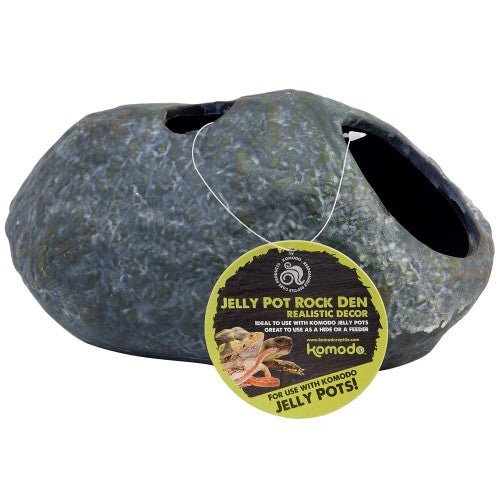 Komodo, Komodo Jelly Pot Rock Den Terrarium Ornament, Grey, 1 Each/Large