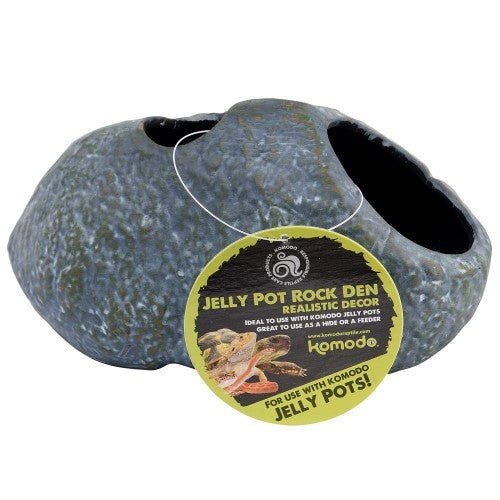 Komodo, Komodo Jelly Pot Rock Den Terrarium Ornament, Grey, 1 Each/Small