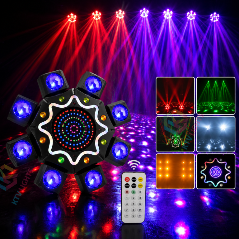 8-Arm RGB Laser Moving Head Party Light DJ Disco Light-E87