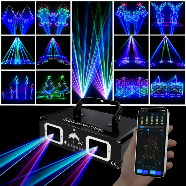 Dual-head APP control of laser stage lights-A37