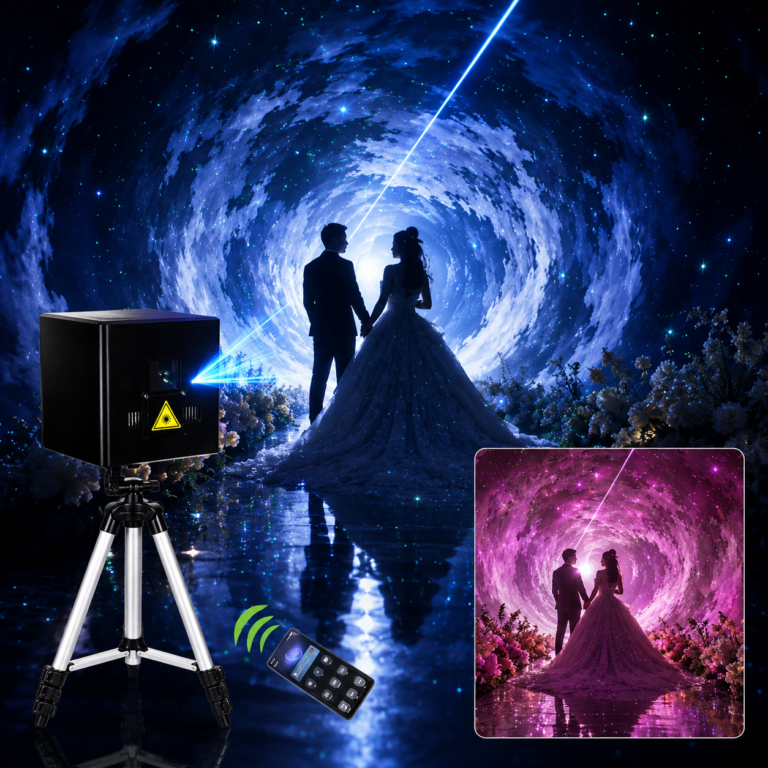 Rechargeable APP-Controlled Laser Projector with Flight Case-A9