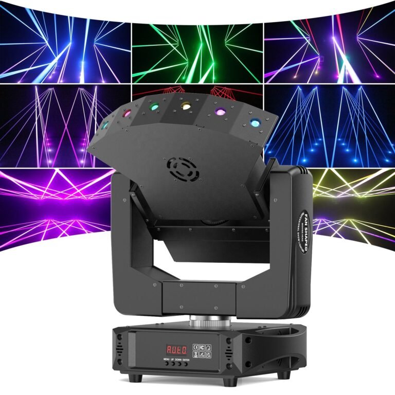 RGB Infinite Rotating Fan-Shaped Moving Head Light – E38