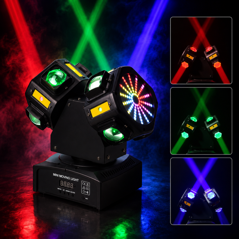 Twin Head Moving Head DJ Light RGB Laser Party Stage Light-E89
