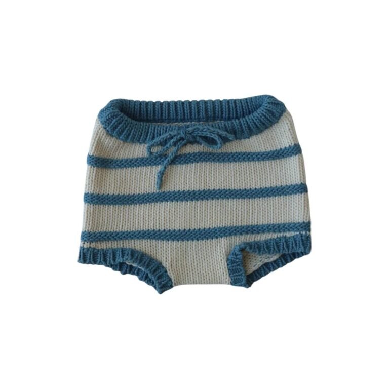Pre-Loved 100% Organic Cotton Textured Stripe Bloomer Short – Size 12-18m ♻️