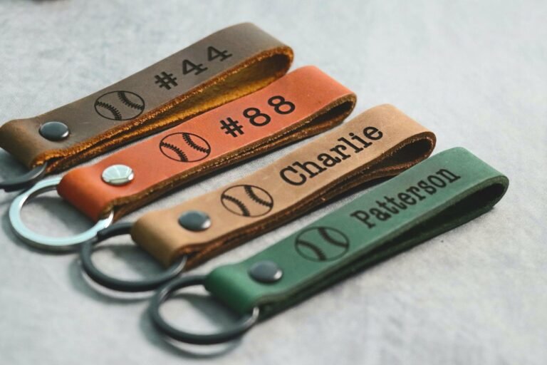 SLIM Softball Keychain, Softball Team Gifts, Softball Senior Night Gifts, Personalized — Key Ring End Season Banquet