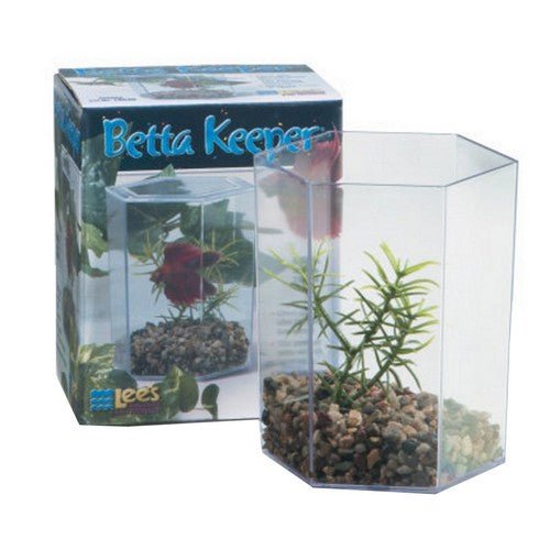 Betta Keeper Hex Aquarium Kit 24 oz (4.8″L x 3.8″W x 5.4″H) by Lee’s